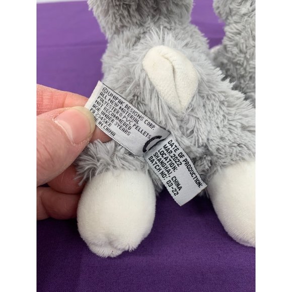 Unipak 2 Small Gray Bunnies7 Inches Long Plush Stuffed Animals - Picture 5 of 10